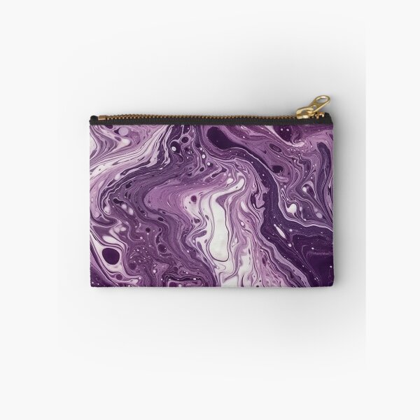 Artikelvorschau, Purple and White Acrylic Pour entworfen und verkauft von IntrepidPanda.