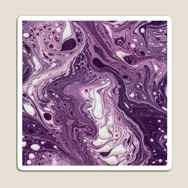 Item preview, Purple and White Acrylic Pour designed and sold by IntrepidPanda.