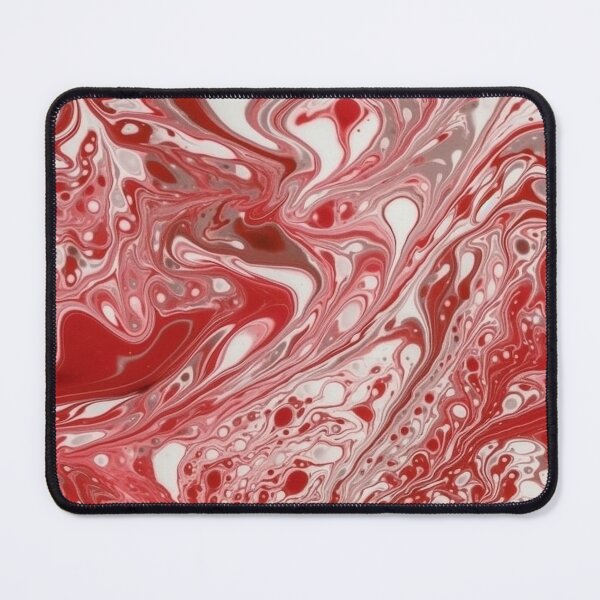 Aperçu de l'œuvre Red and White Acrylic Pour créée et vendue par IntrepidPanda.