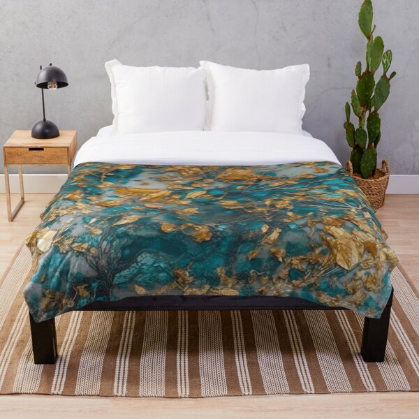 Item preview, Blue and Gold Acrylic Premium Pattern designed and sold by IntrepidPanda.