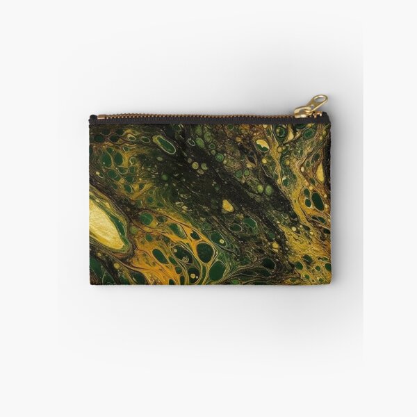 Item preview, Alien Green and Gold Acrylic Pour designed and sold by IntrepidPanda.