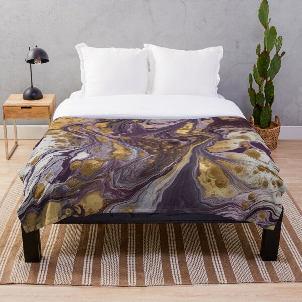 Item preview, Purple and Gold Acrylic Pour designed and sold by IntrepidPanda.