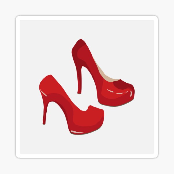 Red Bottom Heels Sticker for Sale by meliagrace