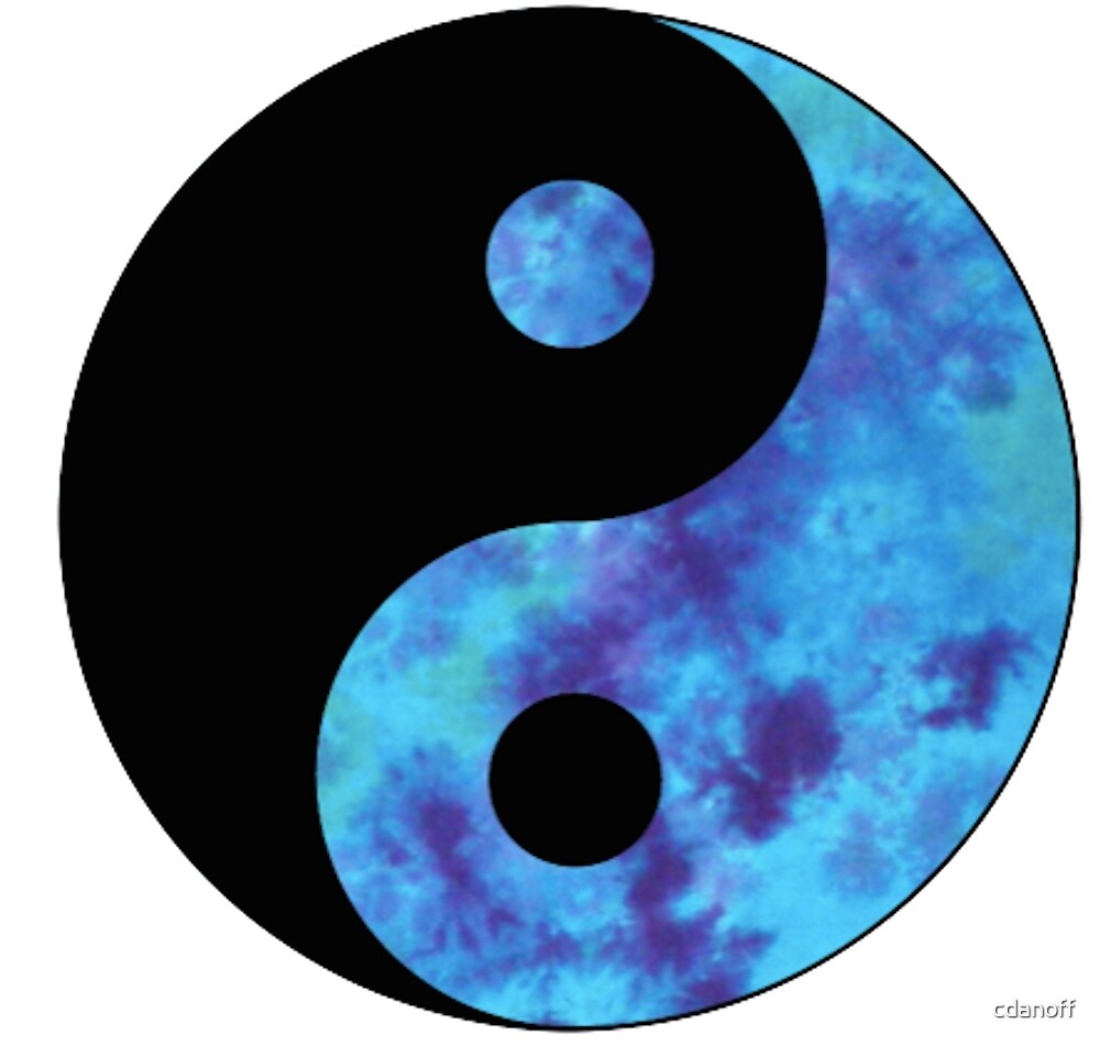 "Blue Yin Yang" by cdanoff Redbubble