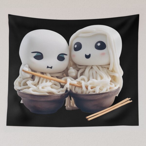 Item preview, Kawaii Ghost Friends - Ramen Noodle Time designed and sold by TVBArchive.