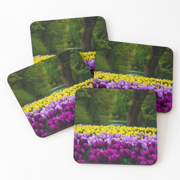 Item preview, Beautiful Purple Tulip Flowers Blooming, Flower Meadow designed and sold by newburyboutique.