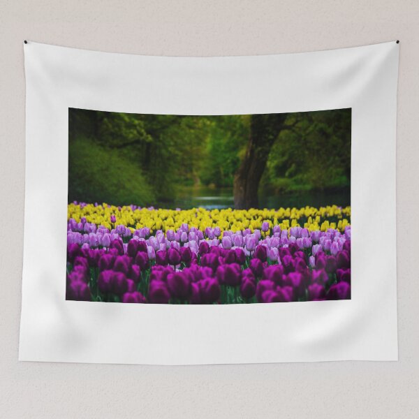 Item preview, Beautiful Purple Tulip Flowers Blooming, Flower Meadow designed and sold by newburyboutique.
