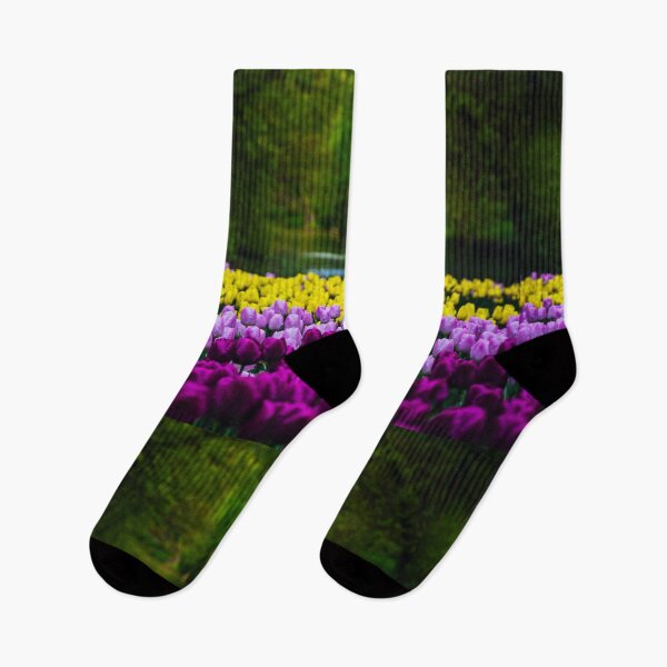 Item preview, Beautiful Purple Tulip Flowers Blooming, Flower Meadow designed and sold by newburyboutique.