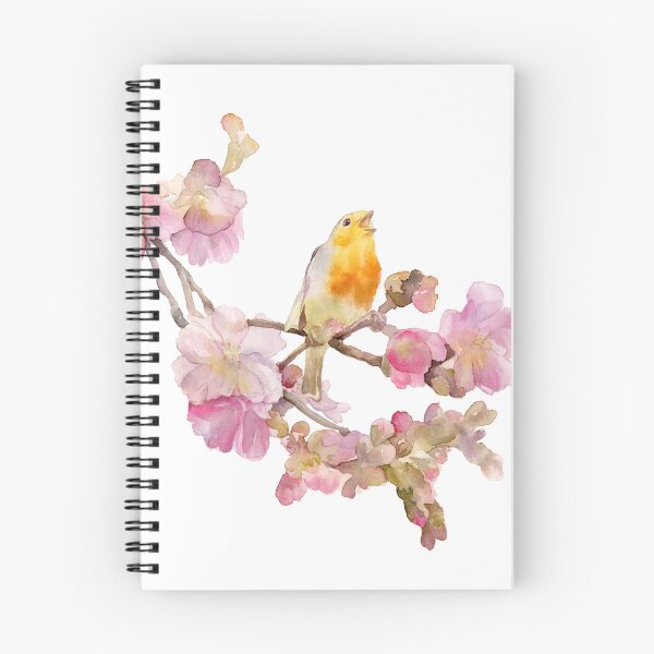 Item preview, Almond Tree With Robin Bird designed and sold by Miriam Steinau.