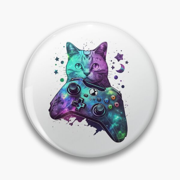 Item preview, Galaxy Cat with Xbox Controller designed and sold by rusty-melon.