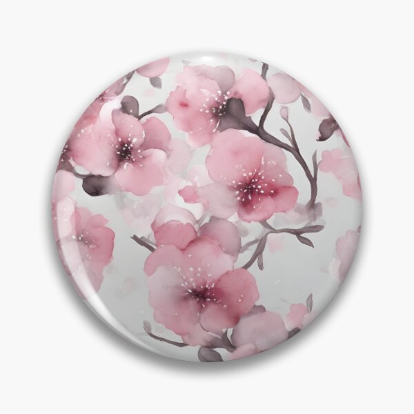 Item preview, Cheerful Watercolor Dark Pink Cherry Blossom Flowers Floral Patterns designed and sold by Wonder Of Light.