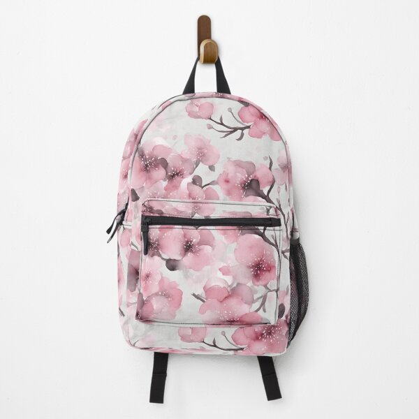 Item preview, Cheerful Watercolor Dark Pink Cherry Blossom Flowers Floral Patterns designed and sold by Wonder Of Light.
