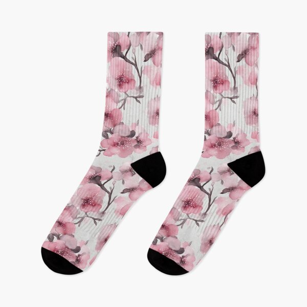 Item preview, Cheerful Watercolor Dark Pink Cherry Blossom Flowers Floral Patterns designed and sold by Wonder Of Light.