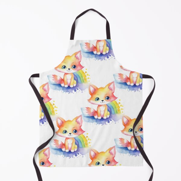 Item preview, Happy Magical Kawaii Cute Rainbow Fox Bright Colors Positive Vibes designed and sold by ClairesPatterns.
