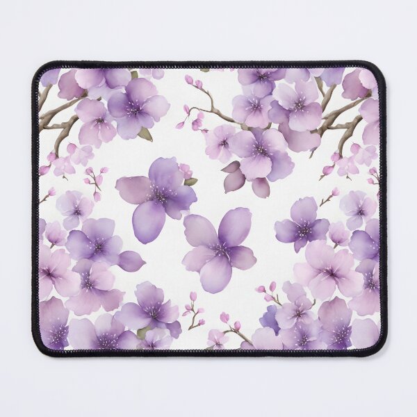 Item preview, Cheerful Watercolor Light Purple Cherry Blossom Flowers Floral Patterns designed and sold by Wonder Of Light.