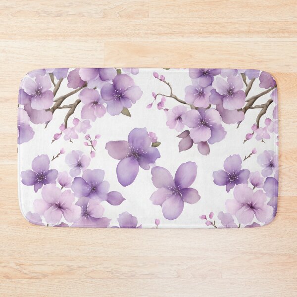 Item preview, Cheerful Watercolor Light Purple Cherry Blossom Flowers Floral Patterns designed and sold by Wonder Of Light.