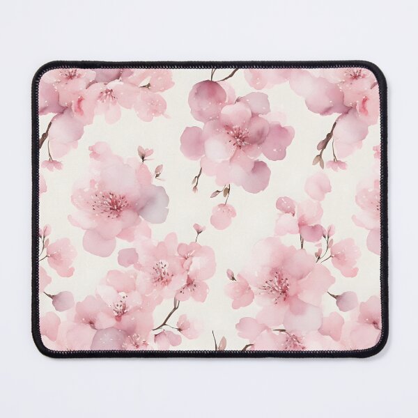Item preview, Cheerful Watercolor Pink Cherry Blossom Flowers Floral Patterns designed and sold by Wonder Of Light.