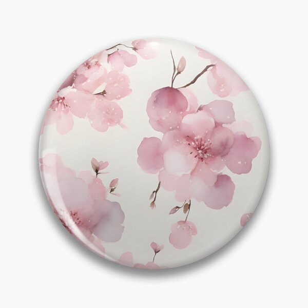 Item preview, Cheerful Watercolor Pink Cherry Blossom Flowers Floral Patterns designed and sold by Wonder Of Light.