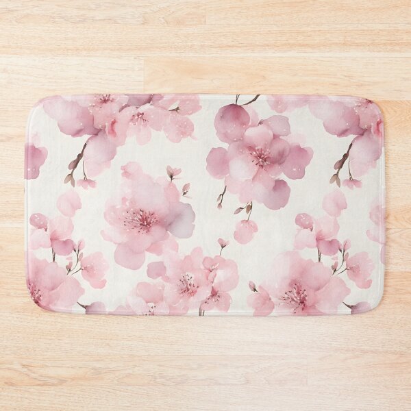 Item preview, Cheerful Watercolor Pink Cherry Blossom Flowers Floral Patterns designed and sold by Wonder Of Light.
