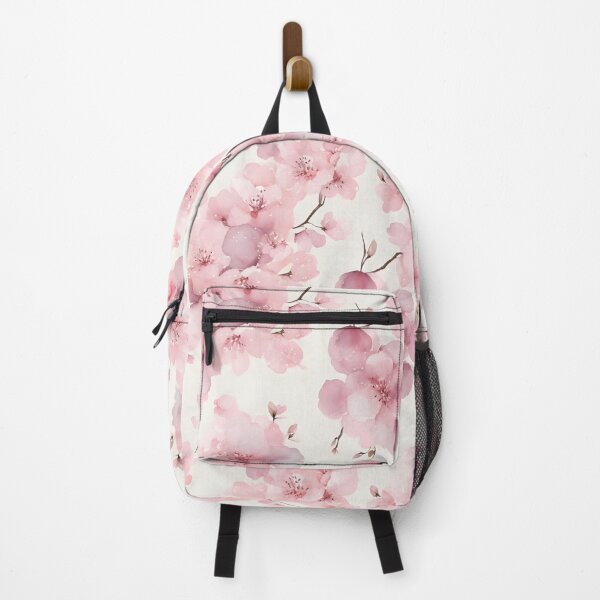 Item preview, Cheerful Watercolor Pink Cherry Blossom Flowers Floral Patterns designed and sold by Wonder Of Light.