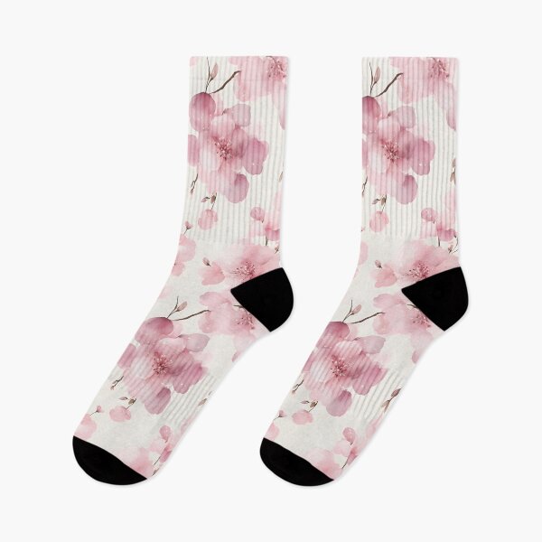 Item preview, Cheerful Watercolor Pink Cherry Blossom Flowers Floral Patterns designed and sold by Wonder Of Light.