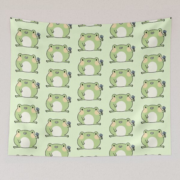 Item preview, Frog with flowers designed and sold by Nikamii.