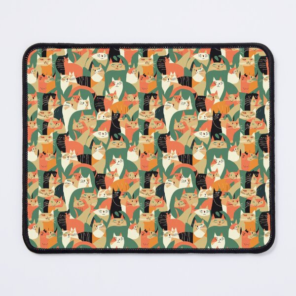 Item preview, Vintage Feline Fiesta - Retro Cat Pattern Extravaganza designed and sold by Retro-ArtDeco.