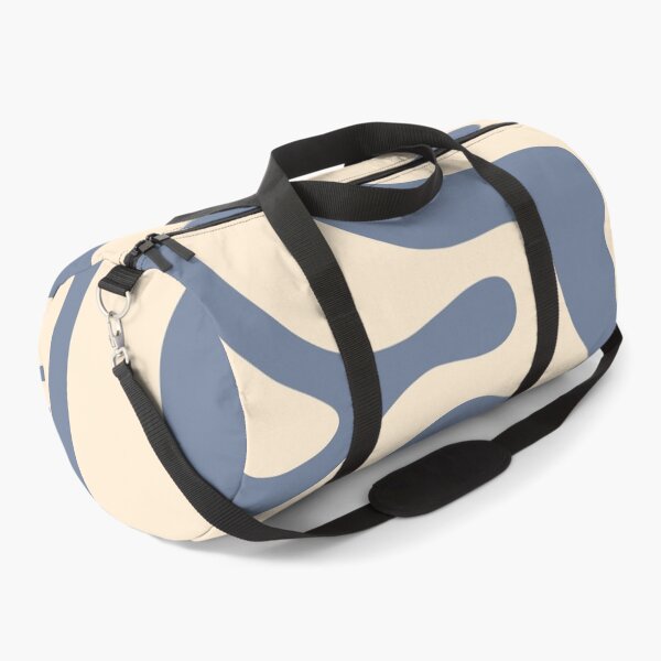 Item preview, Modern Retro Liquid Swirl Abstract Pattern in Stone Blue and Cream designed and sold by kierkegaard.