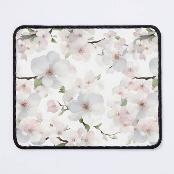 Item preview, Cheerful Watercolor White Cherry Blossom Flowers Floral Patterns designed and sold by Wonder Of Light.