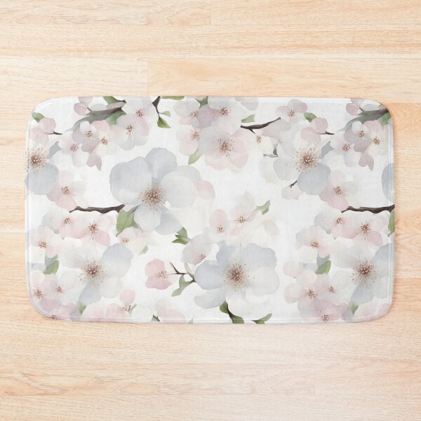 Item preview, Cheerful Watercolor White Cherry Blossom Flowers Floral Patterns designed and sold by Wonder Of Light.