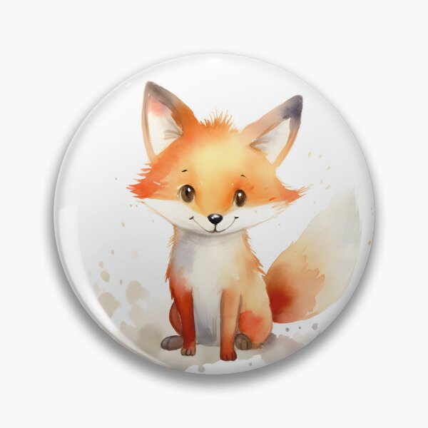 Item preview, A Happy Magical Kawaii Cute Fox Watercolor Pattern designed and sold by ClairesPatterns.