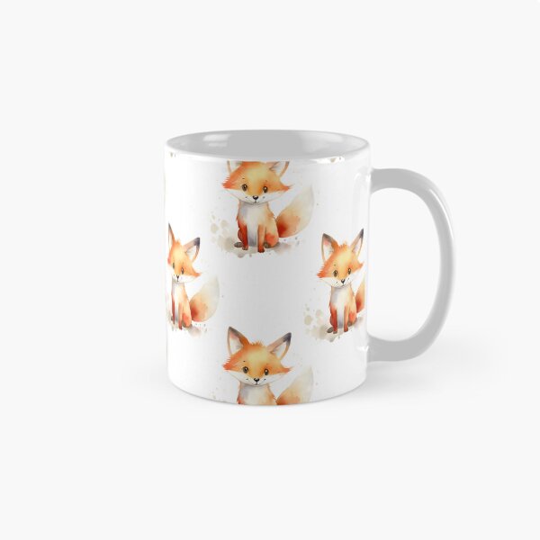 Item preview, A Happy Magical Kawaii Cute Fox Watercolor Pattern designed and sold by ClairesPatterns.