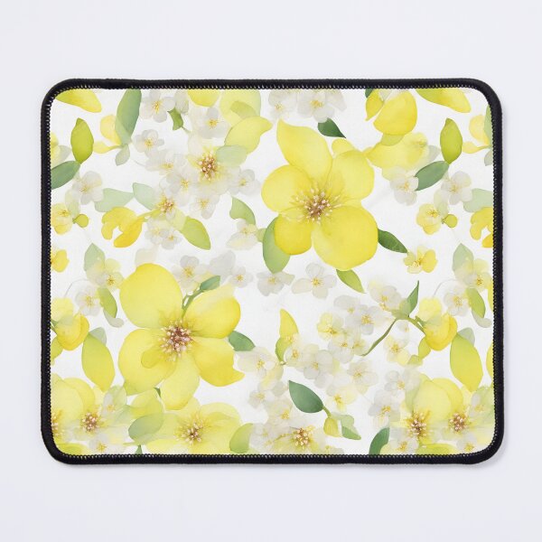 Item preview, Cheerful Watercolor Yellow Cherry Blossom Flowers Floral Patterns designed and sold by Wonder Of Light.