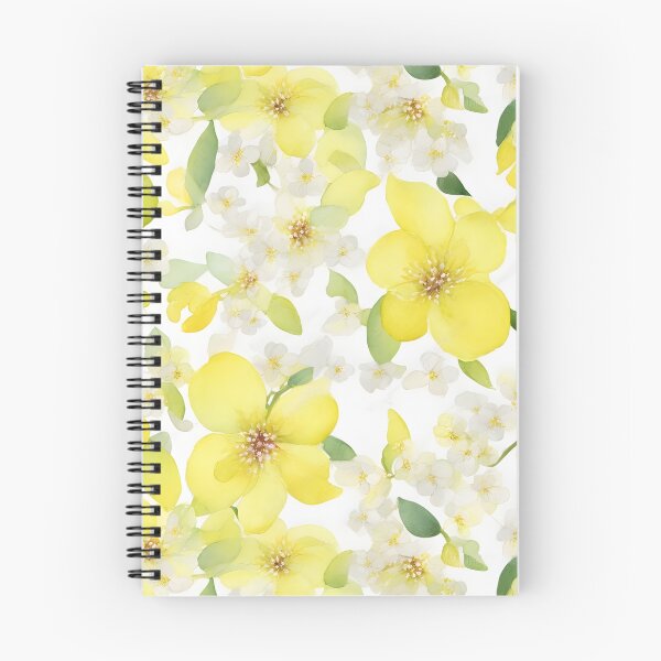 Item preview, Cheerful Watercolor Yellow Cherry Blossom Flowers Floral Patterns designed and sold by Wonder Of Light.