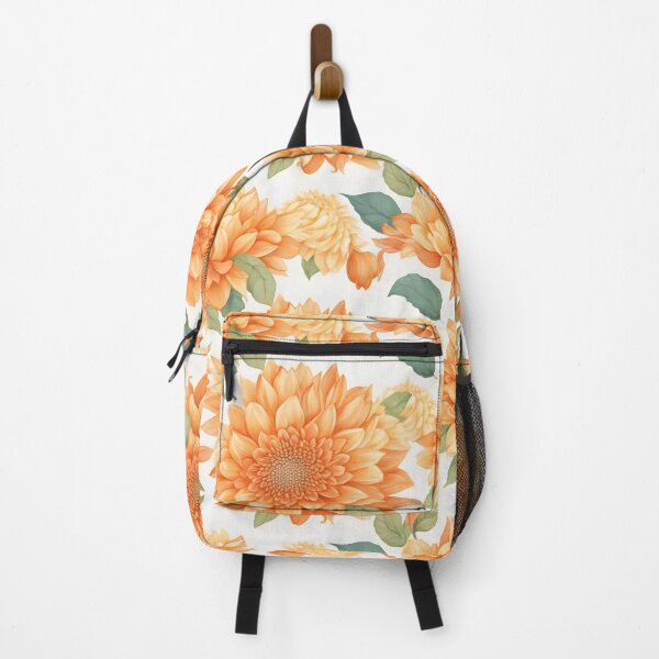 Item preview, Cheerful Watercolor Orange Dahlia Flowers Floral Patterns designed and sold by Wonder Of Light.
