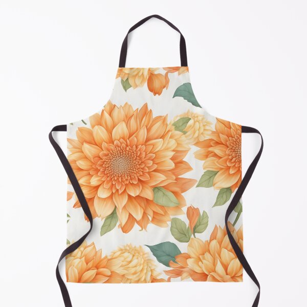 Item preview, Cheerful Watercolor Orange Dahlia Flowers Floral Patterns designed and sold by Wonder Of Light.