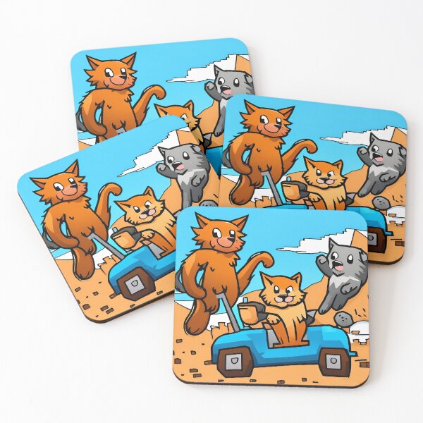 Item preview, Cartoon Illustration of Cute Cats Driving a Car designed and sold by LooperSDart.