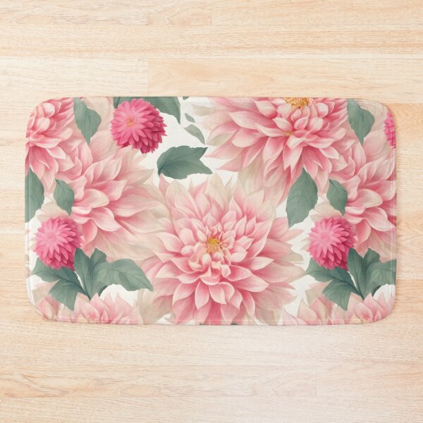 Item preview, Cheerful Watercolor Pink Dahlias Flowers Floral Patterns designed and sold by Wonder Of Light.
