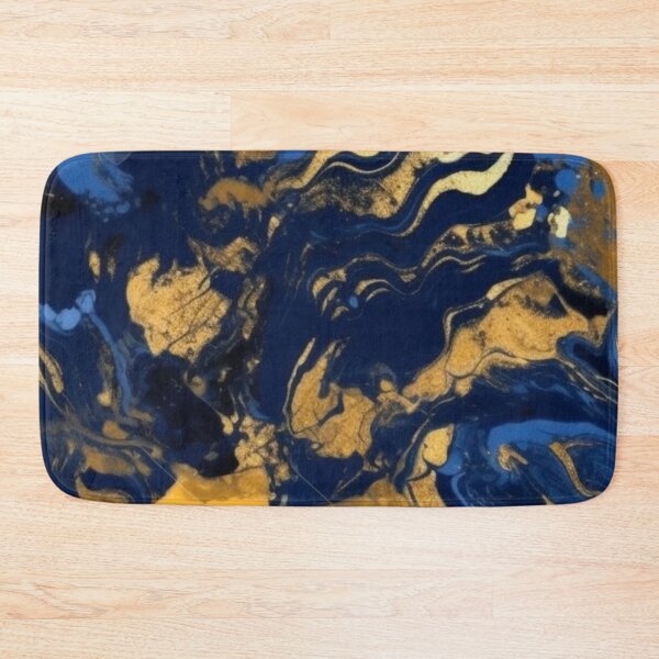 Item preview, Royal Blue and Gold Accented Marble Patter designed and sold by lizethurdiales.