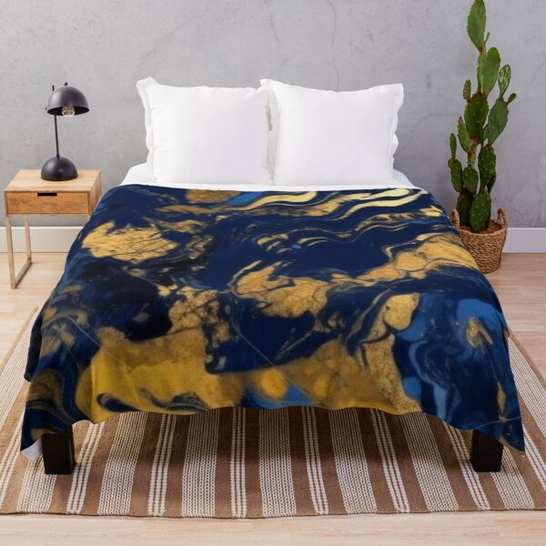Item preview, Royal Blue and Gold Accented Marble Patter designed and sold by lizethurdiales.