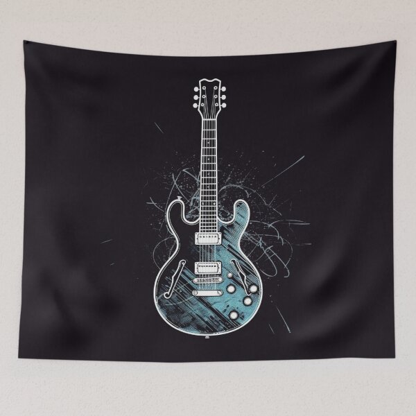 Item preview, Stylish Guitar | Contemporary Music Art designed and sold by allenservan.