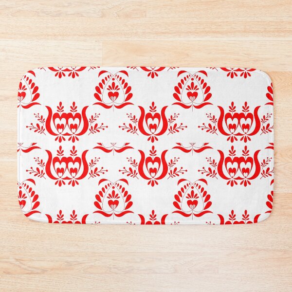 Item preview, Kalocsai folk art red flower pattern designed and sold by Kormix.