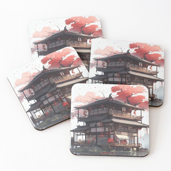 Item preview, Asian Style House on a Lake  designed and sold by ArtbyAiGallery.