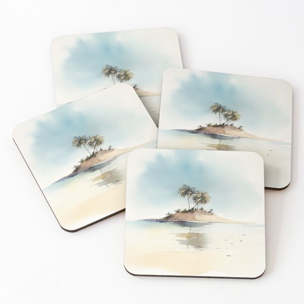 Item preview, Bounty Island Palm Tree Watercolor Wall Art  designed and sold by pauloss.