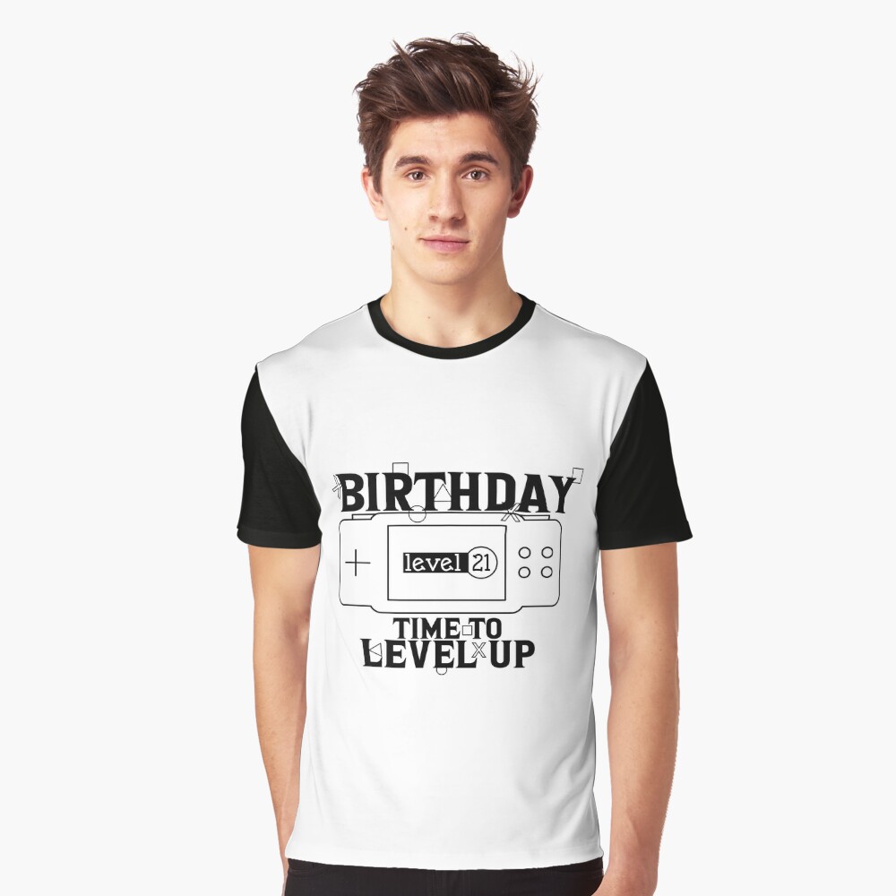 Happy Level Up Day Shirt, Birthday Shirt, Level Up Shirt, Video Game Shirt,  21 Year Old Shirt Pin by Game-store