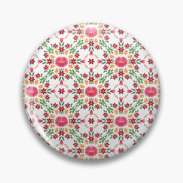 Item preview, Kalocsai folk art small colorful flower pattern designed and sold by Kormix.