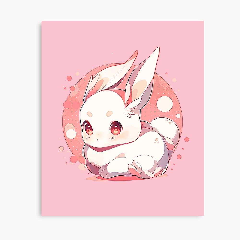 Lámina rígida for Sale con la obra «Lindo Conejo Kawaii conejito Anime» de  Anass Benktitou | Redbubble