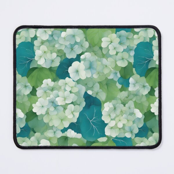 Item preview, Cheerful Watercolor Green Hydrangeas Flowers Floral Patterns designed and sold by Wonder Of Light.