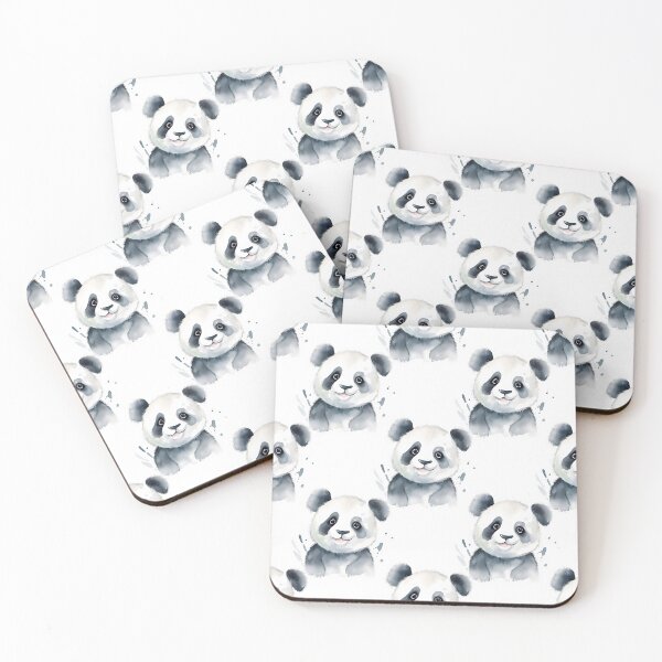 Aperçu de l'œuvre Joli motif de panda kawaii tons bleus et verts créée et vendue par ClairesPatterns.