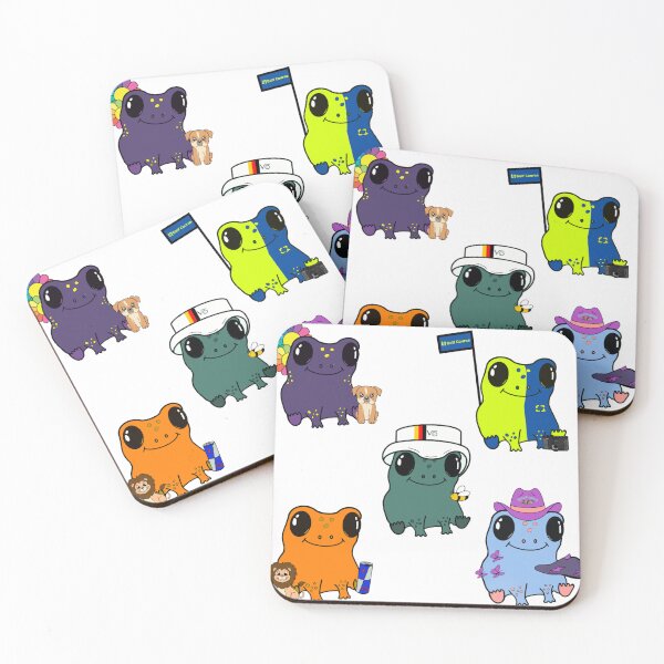 Item preview, Formula 1 frogs designed and sold by Wildflwrsforzoe.